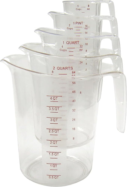 Winco 5-Piece Measuring Cup Set, Polycarbonate