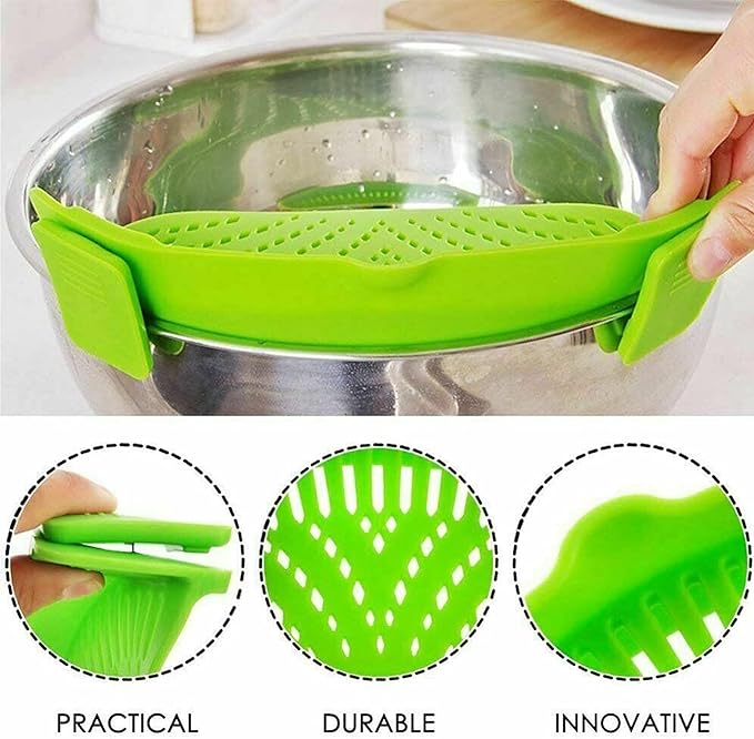 2 Pcs Clip on Strainer, Pot Strainer