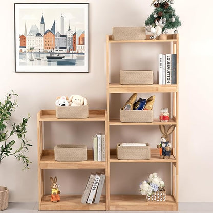 OIASKET 6 Pack Storage Baskets for Shelves, Small Baskets for Shelves, Cute