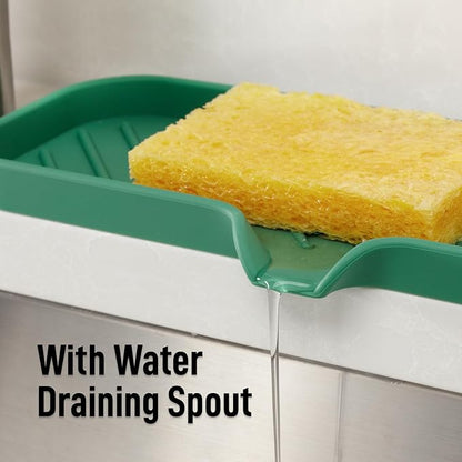 Zulay Kitchen Large Silicone Sponge Holder – Flexible Sink Organizer Tray