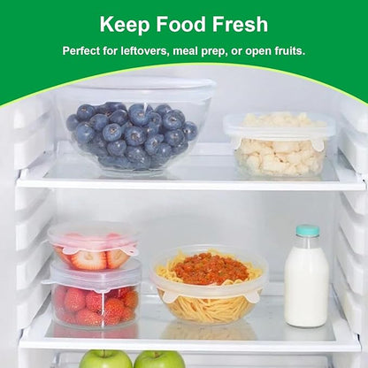 Silicone Stretch Lids – 6 Pack Reusable Food Covers, Flexible Silicone