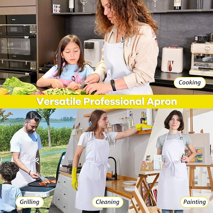 ROTANET Extra Large Apron for Men Adjustable Bib Aprons