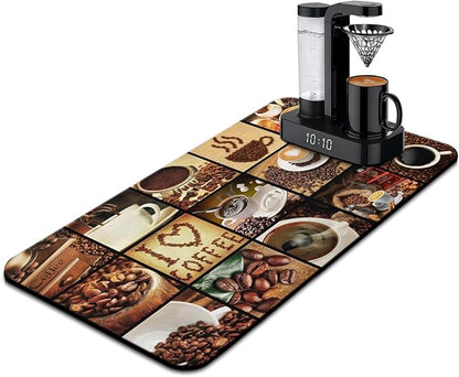 Coffee Mat 17inx31.5in, Coffee Bar Mat