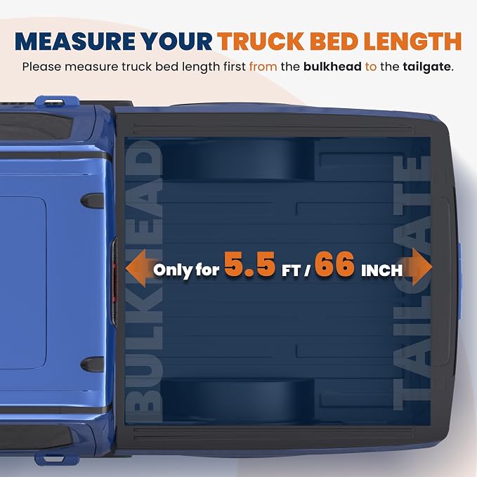 KUIPERAUTO Soft Roll Up Tonneau Cover Truck Bed Cover Compatible for 2015-2026 Ford F-150 Styleside 5'5" Bed (Not for Flareside)
