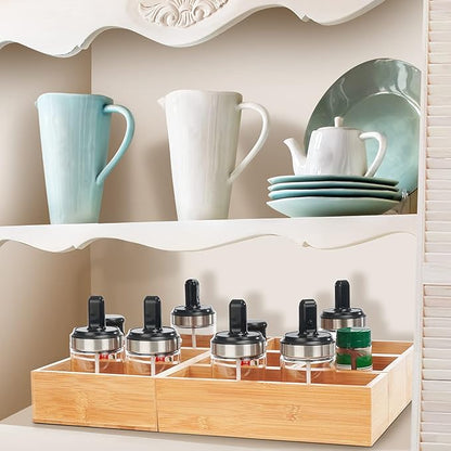 Fabsome Bathroom Drawer Organizer, Bamboo Box Bin