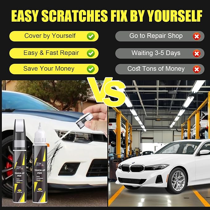 XNA Alpine White(300) for BMW Touch Up Paint, Car Scratch Remover for Nicks and Chips Repair, 2-In-1 Quick & Easy Fix Car Scratch Repair Kit with Exact Color-Matched