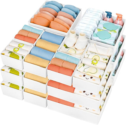 DIMJ Drawer Organizer Clothes 18 Pack