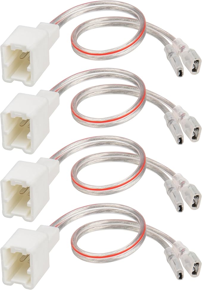RED WOLF Car Door Speaker Wiring Harness Adapter Connector Plug Compatible with Nissan sentra Altima Rogue 2004-2019, Infiniti 2006-2018 Model 4PCS