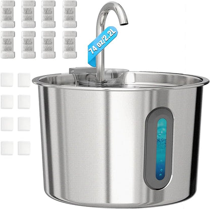 Cat Water Fountain, 74oz/2.2L Cat Fountain
