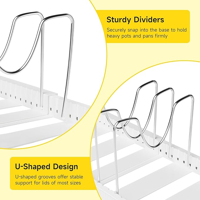 MUDEELA Pots and Pans Organizer under Cabinet, Pot Rack