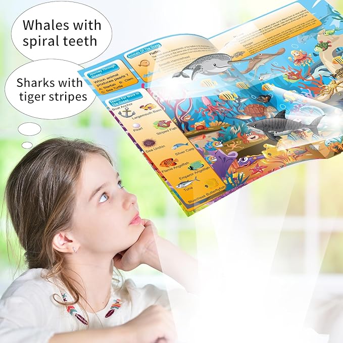 4 Pack Search and Find Activity Book for Kids Ages 3-5 4-8 8-12, Car Game,Toys for Road Trip Airplane Activities,Activity Books Over 240 Fun Animal Knowledge
