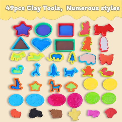 LCY WEDSHI Dough Tool Set, Dough Accessories Includes Animal Molds, Cutters