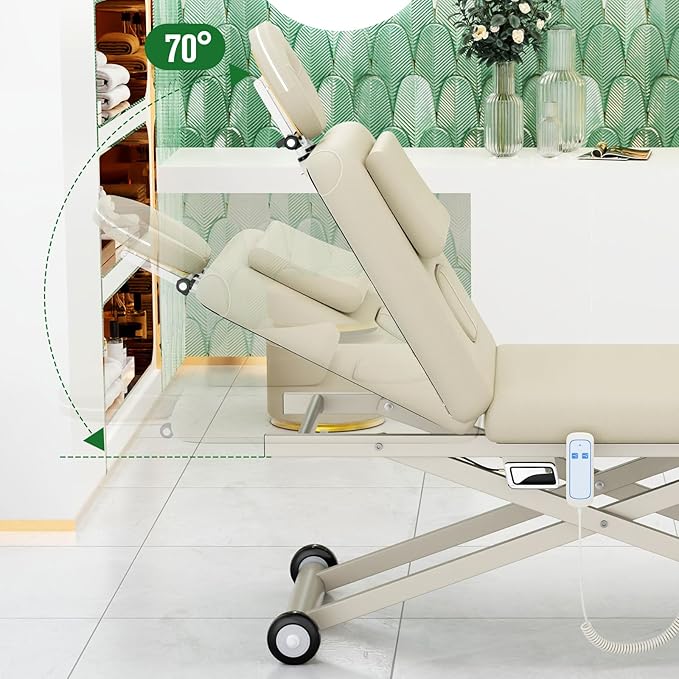Electric Massage Table, Electric Lift Motor Height adjustable and Manual