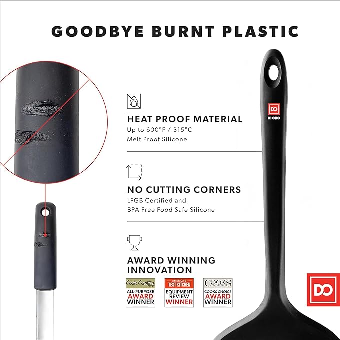 DI ORO Silicone Turner Spatula Set