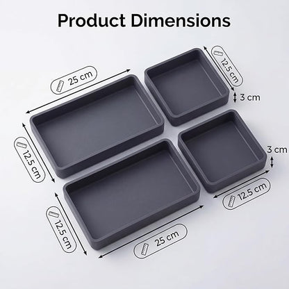 4-Pack Silicone Sheet Pan Dividers Nonstick Heat-Resistant Baking Trays