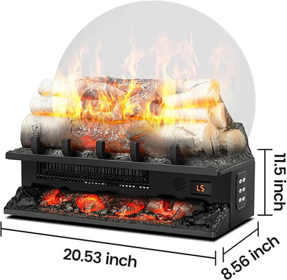 21" Freestanding Electric Fireplace Log Set