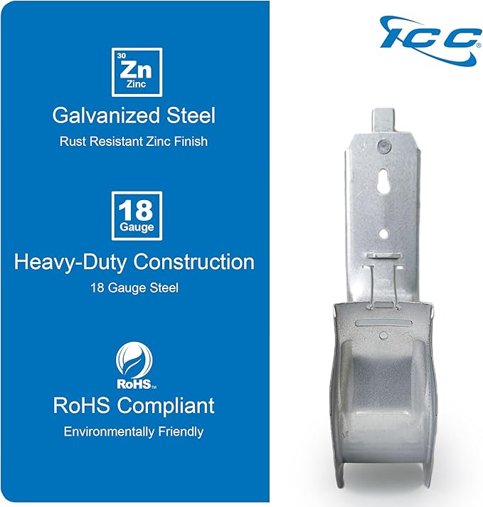 ICC Beam Clamp J Hook 4” with Retainer Clip