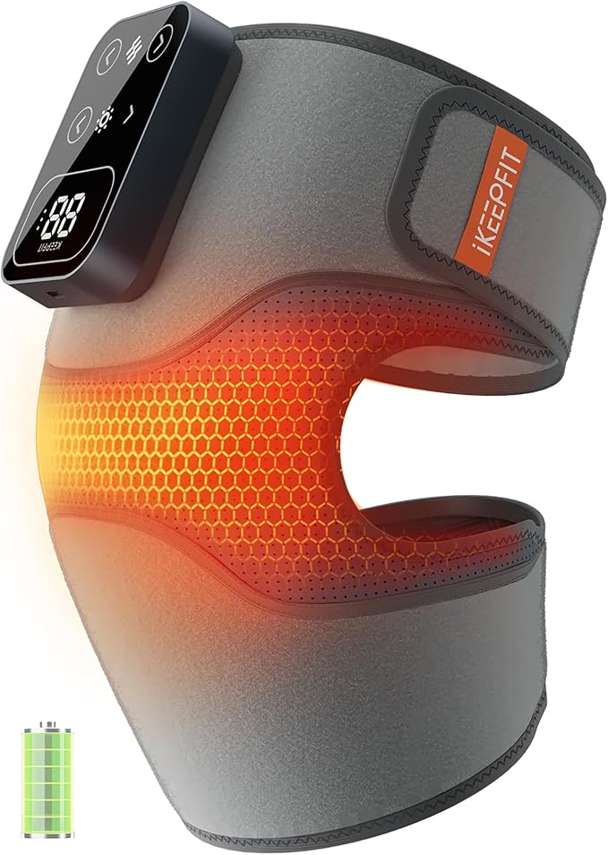 Cordless Knee Massager with Heat Vibration