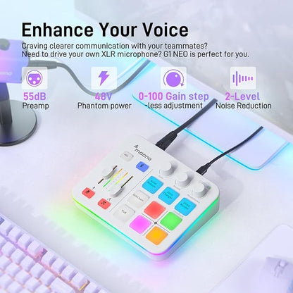 MAONO Gaming Audio Mixer, Audio Interface