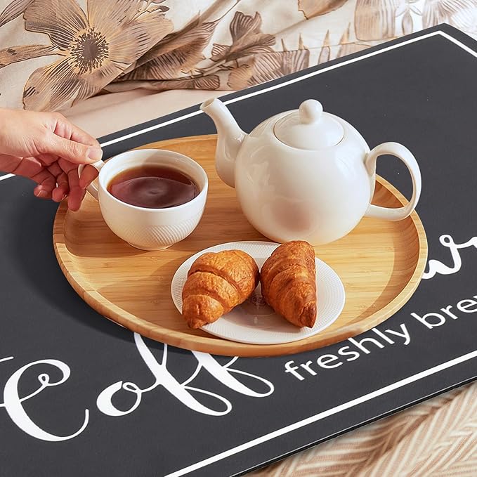 Findosom 12"x 20" Dish Drying Mat, Super Absorbent & Cuttable Coffee Mat