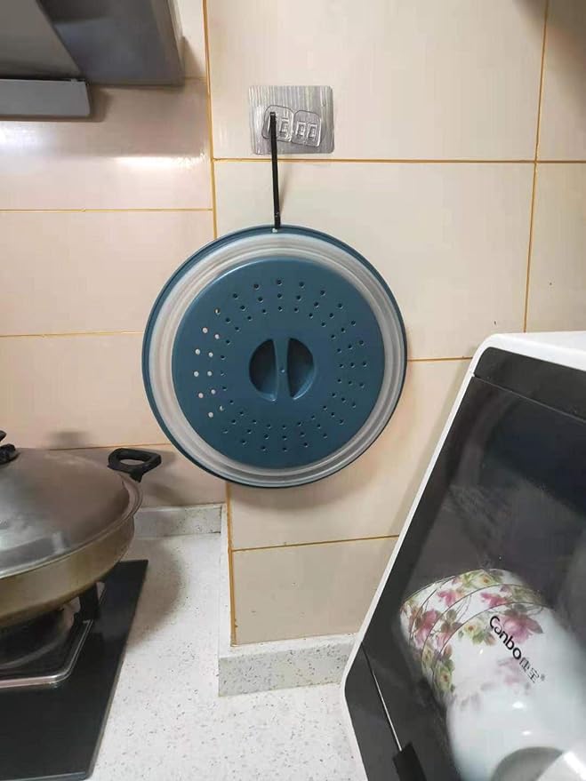 4 in 1, WENWELL Vented Collapsible Microwave Splatter Cover & Mat, Kitchen dish