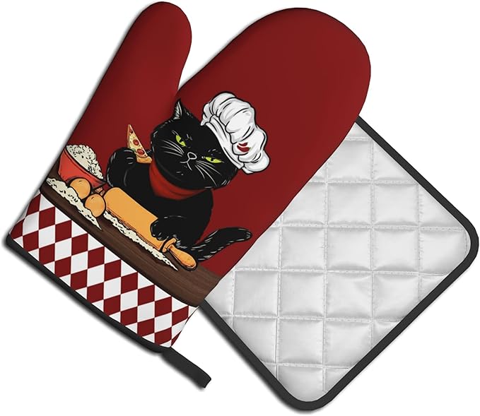 Cat Pot Holders and Oven Mitts