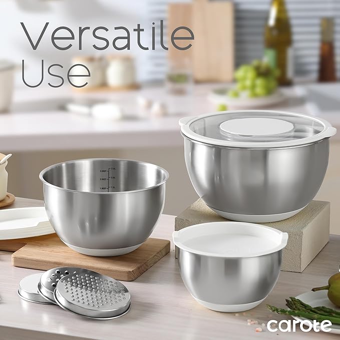 CAROTE Stainless Steel Mixing Bowls