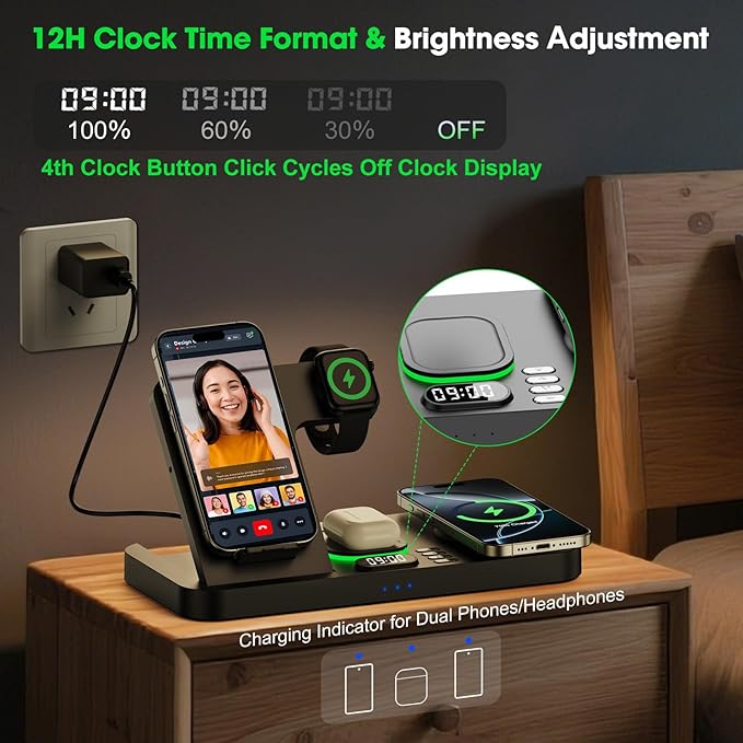 Dual Phone Wireless Charging Station