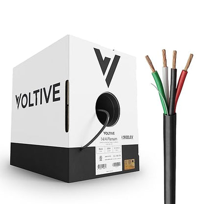 Voltive 14/4 Speaker Wire, Plenum CL3P, 500ft