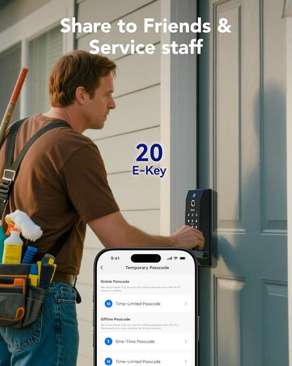 Smart Lock Doorbell Fingerprint Smart Door Lock Deadbolt