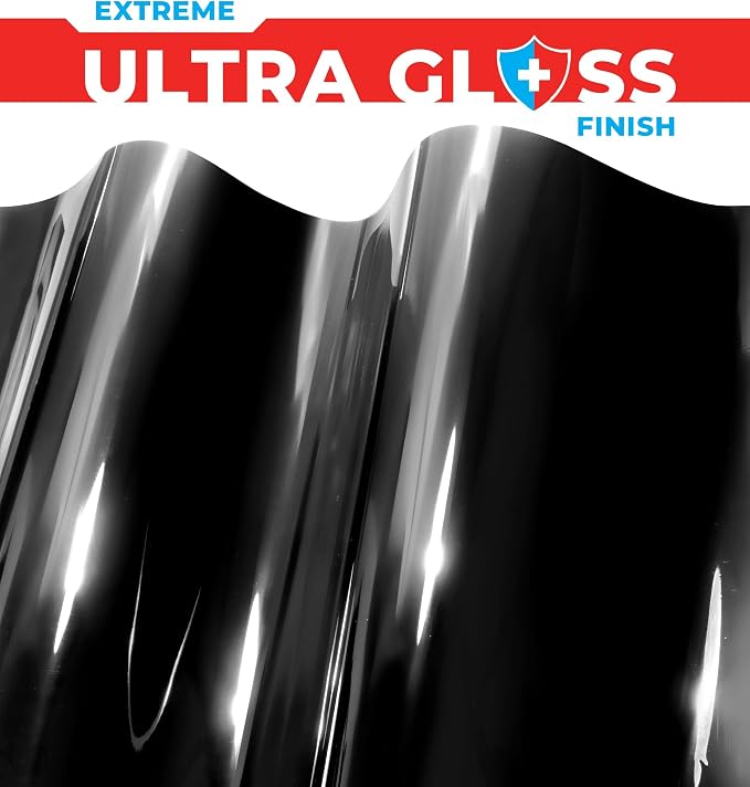 ColorFusion PPF by VViViD, Gloss Piano Black Dry Apply PPF Vinyl Car Wrap Roll 60ft x 5ft