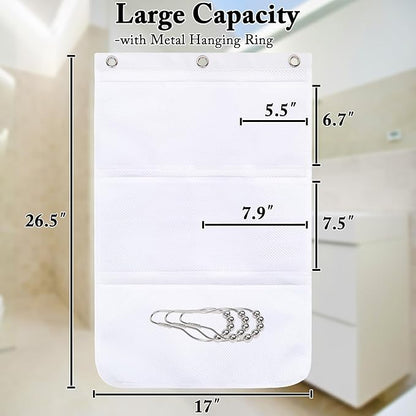 Mesh Shower Caddy Hanging, Quick-Drying Shower Organizer with 7 Pockets, Portable Bathroom Organizers and Storage for Shampoo, Soap, Loofah, Travel, and Cruise Essentials