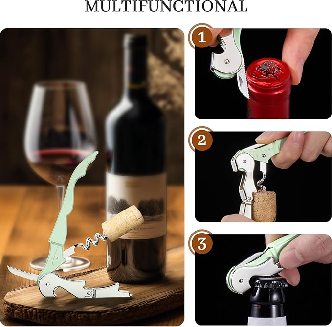 HYZ 2-Pack Wine Opener Waiter Corkscrew, Professional Wine Key