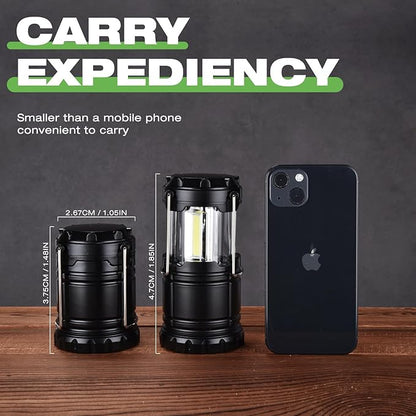 Lantern Collapsible Camping Light, Battery Operated Lanterns LED Super Bright for Power Outages Indoor Emergency Outdoor Camping Hiking Kit (LED-6)