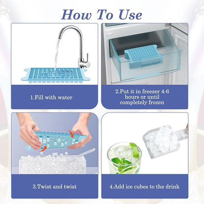 Mini Ice Cube Tray for Freezer: GGUW Nugget Ice Cube Tray