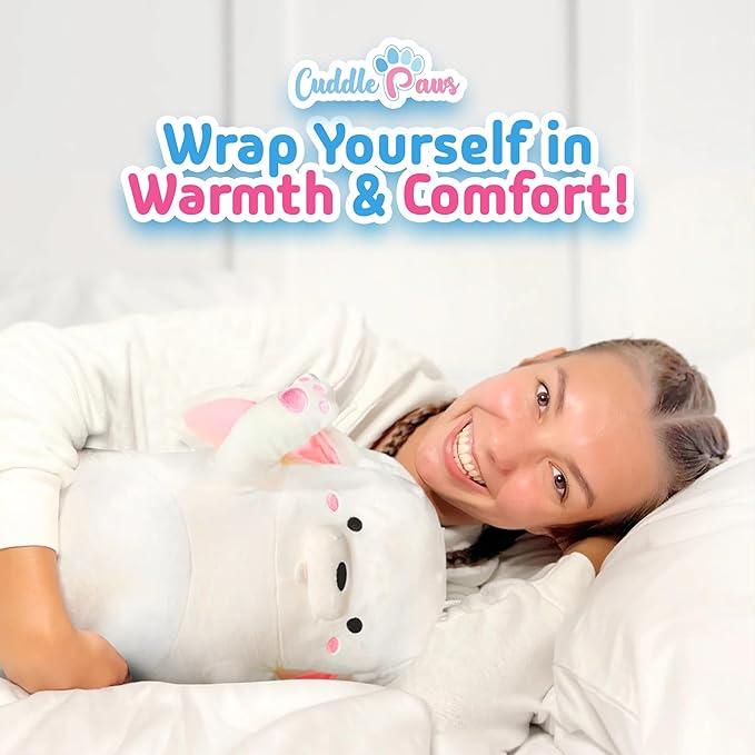 Big Bunny Plush Body Pillow for Kids | Long Stuffed Animal Cuddle Pillow | Soft Hugging Toy | Plushie Gift for Girls & Boys | Long Plush Body Pillow for Sleep & Comfort | Small, 23 Inches