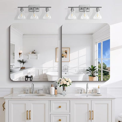 CILIBER Frameless Wall Mirror, HD Shatterproof Vanity Mirror