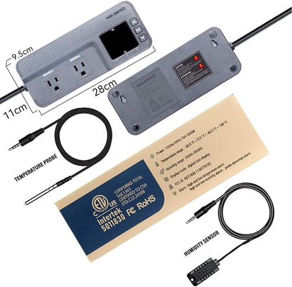 Inkbird Temperature and Humidity Controller ITC-608T Pre-Wired Dual Stage