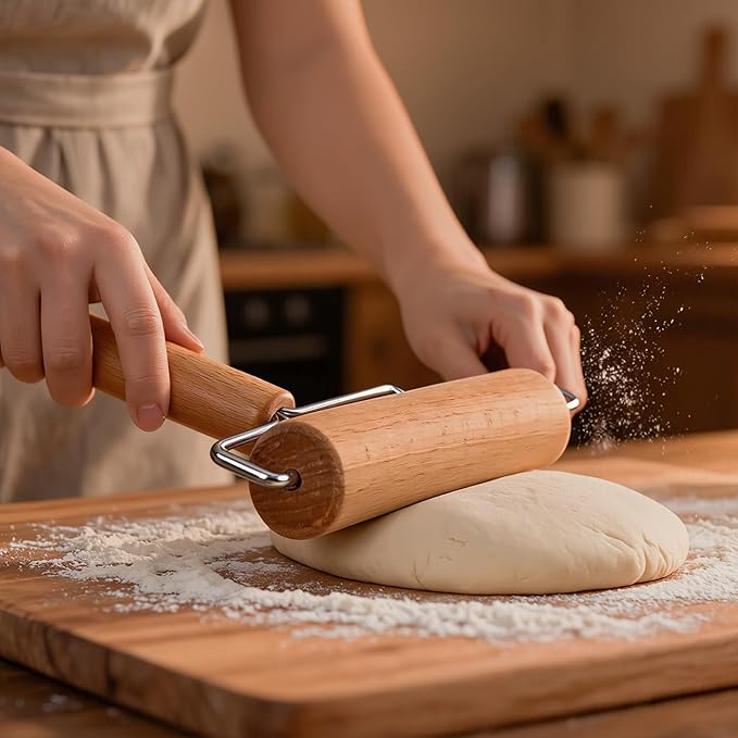 Pizza Rolling Pin Small Rolling Pin Wooden Dough Roller Non Stick Pizza Dough