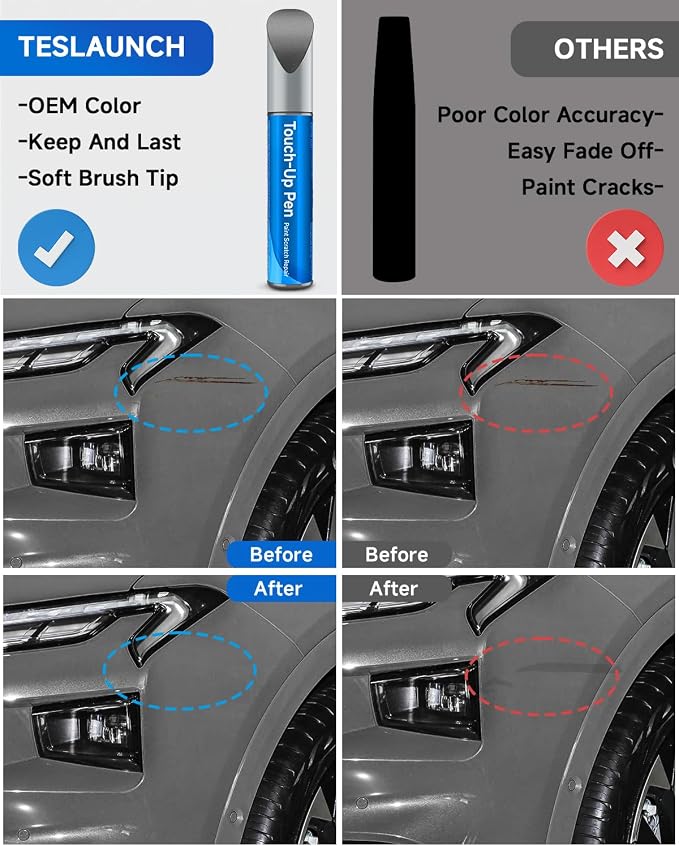 UJ Sterling Gray Metallic Touch Up Paint Compatible with Ford Exact Match Touch Up Paint Car Scratch Repair