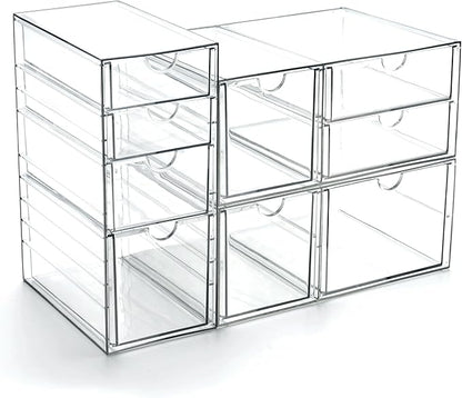 Prsildan Acrylic Drawer Makeup Organizer