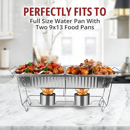 COMFICOVE 6 Pack Chafing Wire Rack Buffet Stand Chrome Frame
