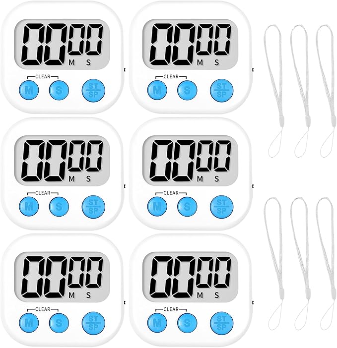 ZILLEEN Classroom Timer for Kids Teachers 6 Pack Digital Timers