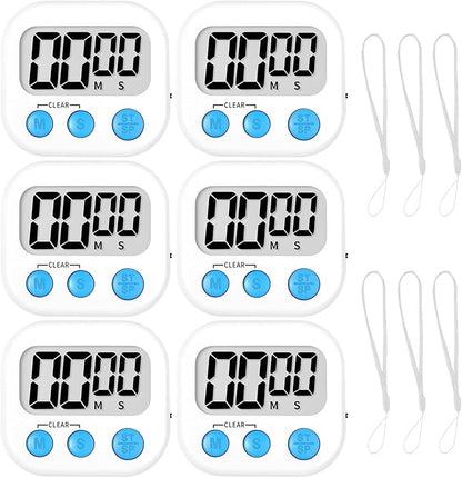 ZILLEEN Classroom Timer for Kids Teachers 6 Pack Digital Timers