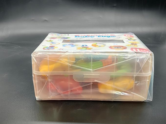 AIVIAI Baby Toys 0-6 Months Infant Toys 0-3 Months Infant Rattles Baby Rattle Teether Toy Set with Storage Box Musical rattles for Newborn Boy Girl Gifts Set with Baby's First Rattle Teether (11pcs)