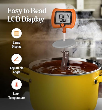 Digital Candy Thermometer with Pot Clip, Instant Read Kitchen Thermometer