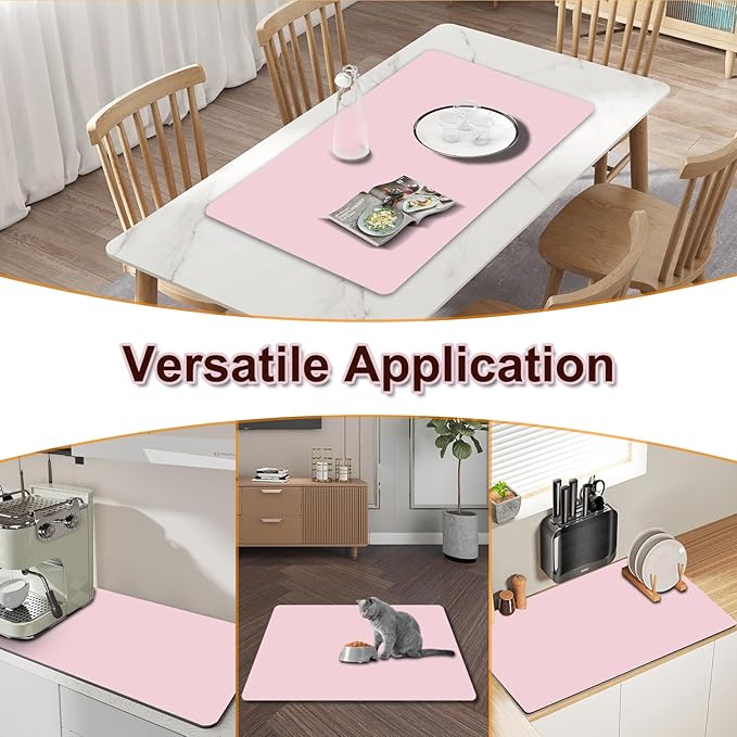 Dish Drying Mat for Kitchen, Coffee Station Pad Mats