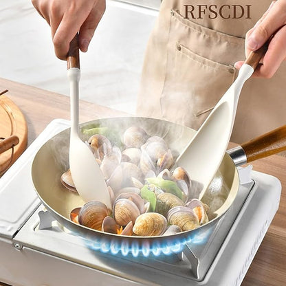 White Silicone Cooking Utensils Set, Kitchen Utensils Set 7 Pcs