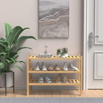 ROMGUAR CRAFT (Thick Bamboo Shoe Rack