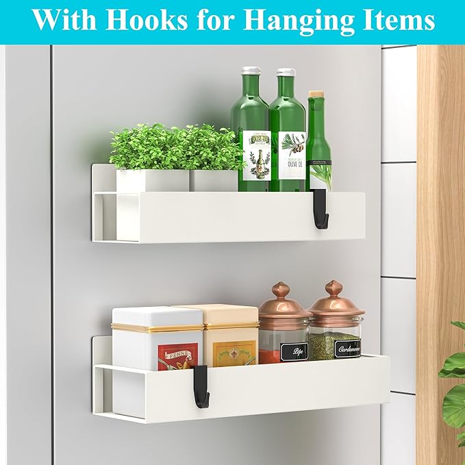 HuggieGems 2 Pack Magnetic Spice Storage Rack Organizer